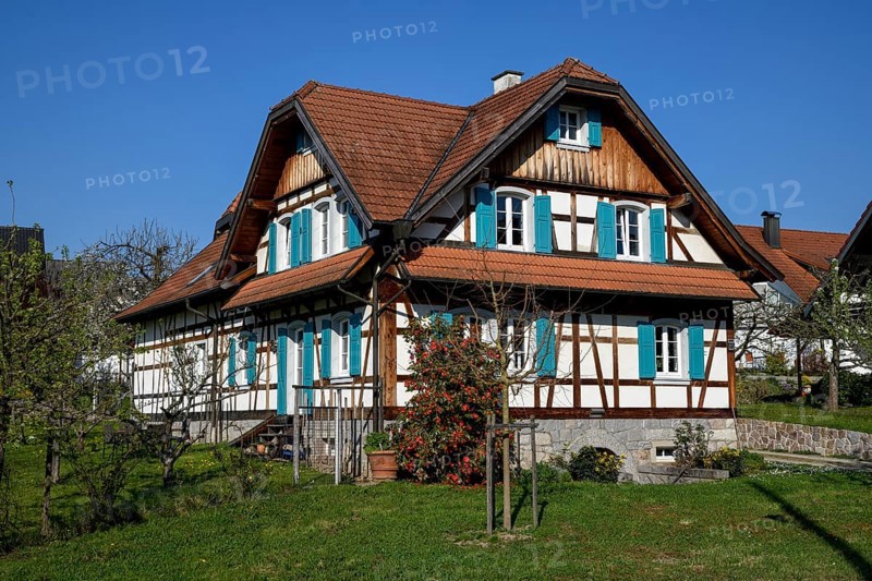 Typical Black Forest house, half-timbered, Affental, Bühl, Baden-Württemberg, Germany, Europe