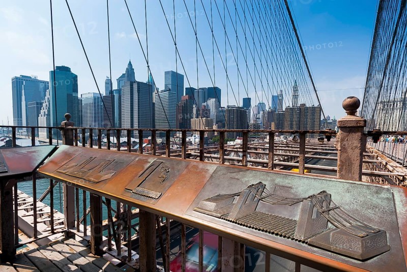 Brooklyn Bridge, historic, history, construction, architecture, Manhattan, skyline, New York City, USA, North America