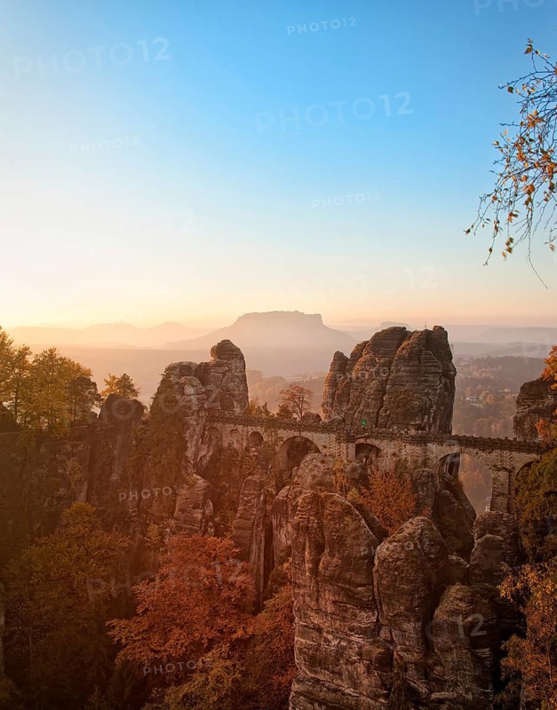 Bastei view in Saxon Switzerland
