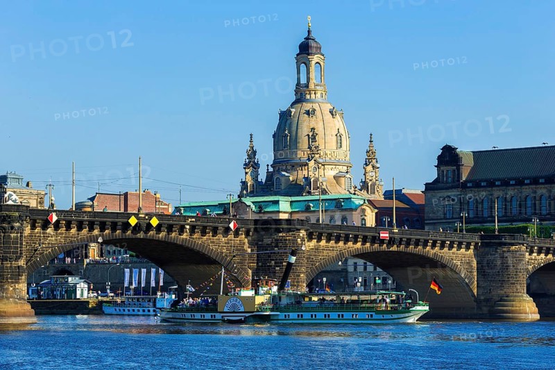 DEU Saxony Dresden Dresden Old Town Silhouette