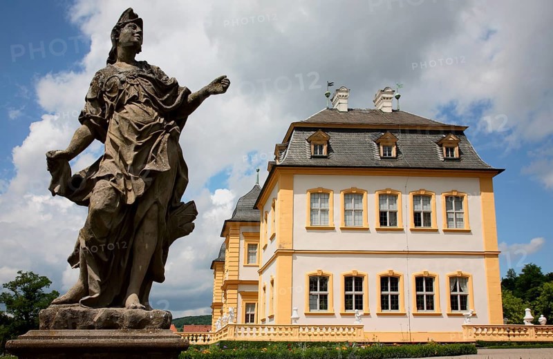 Veitshöchheim Palace, former summer residence of the prince bishops of Würzburg, Veitshoechheim, Lower Franconia, Bavaria, Germany, Europe