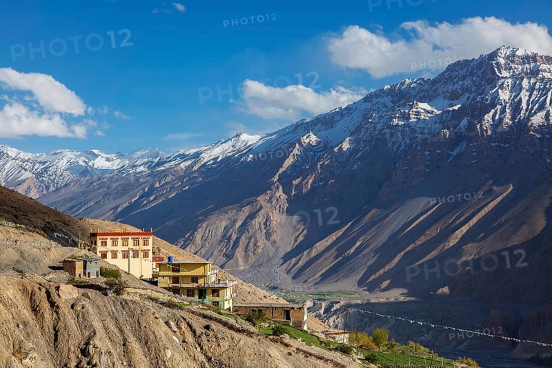 New Dhankar Monastery, Dhankar in Himalayas, Spiti Valley, Himachal Pradesh, India, Asia