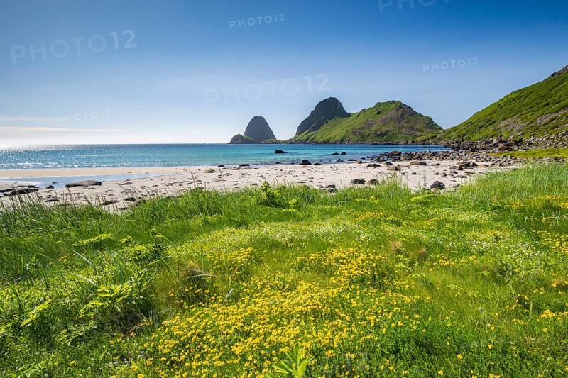 Sandvika beach near Nykvåg, Langøya island, Vesterålen archipelago, Norway, Europe