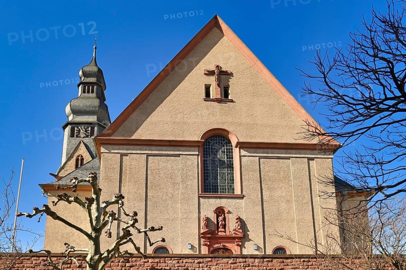 Hofheim, Germany, March 2021: Catholic parish church called 'St. Peter und Paul', Europe