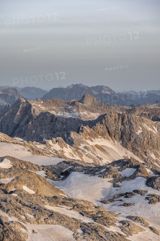 Remnants of snow, high alpine landscape, Übergossene Alm, Berchtesgaden Alps, Salzburger Land, Austria, Europe