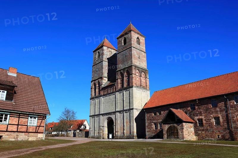 Ruin of the monastery church of St. Mary, Veßra Monastery, Hildburghausen County, Thuringia, Germany, Europe