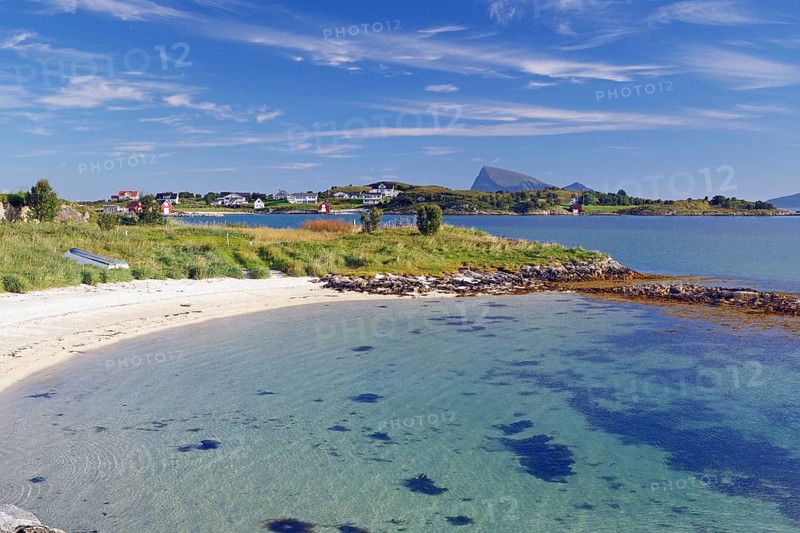 Crystal clear bays and sandy beaches on Sommarøy, summer, holiday, Troms og Finnmark, Norway, Europe