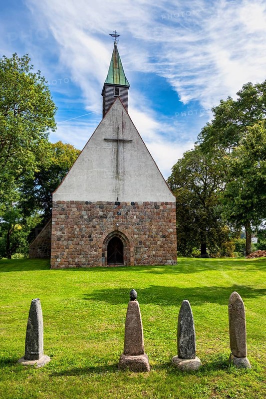 Dargitz village church, Vorpommern-Greifswald district, Mecklenburg-Western Pomerania, Germany, Europe