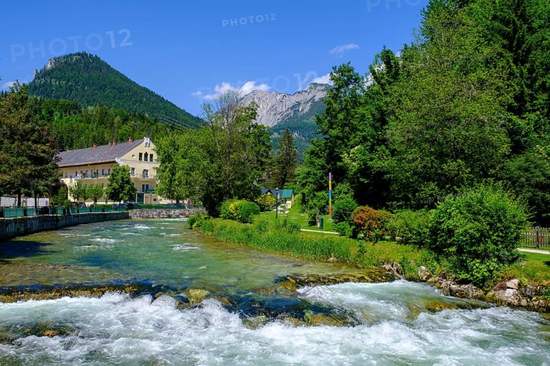 Spa hotel an der Traun, Bad Aussee, Ausseer Land, also Ausseerland, Salzkammergut, Styria, Austria, Europe