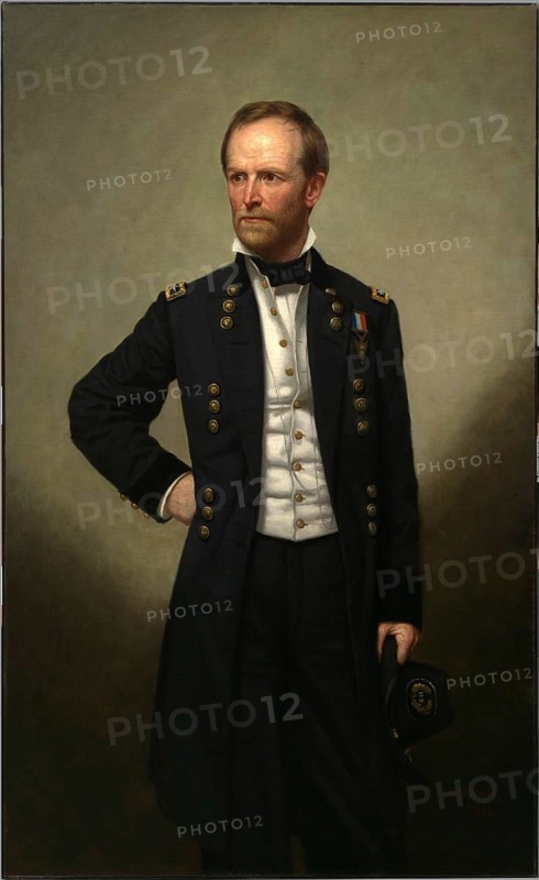 William Tecumseh Sherman (8 February 1820 - 14 February 1891) was a US officer, latterly General of the Army, banker, lawyer, writer and Secretary of War in the Grant Cabinet, Historical, digitally restored reproduction from an original of the period
