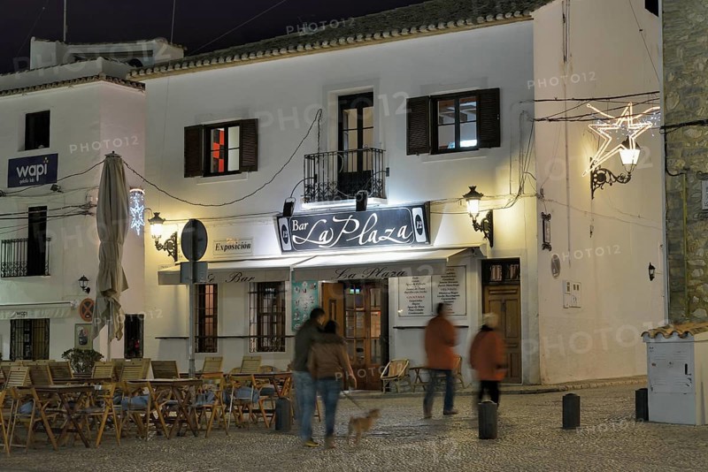 Bar "La Plaza" on the church square, Altea, Costa Blanca, Province of Alicante, Spain, Europe