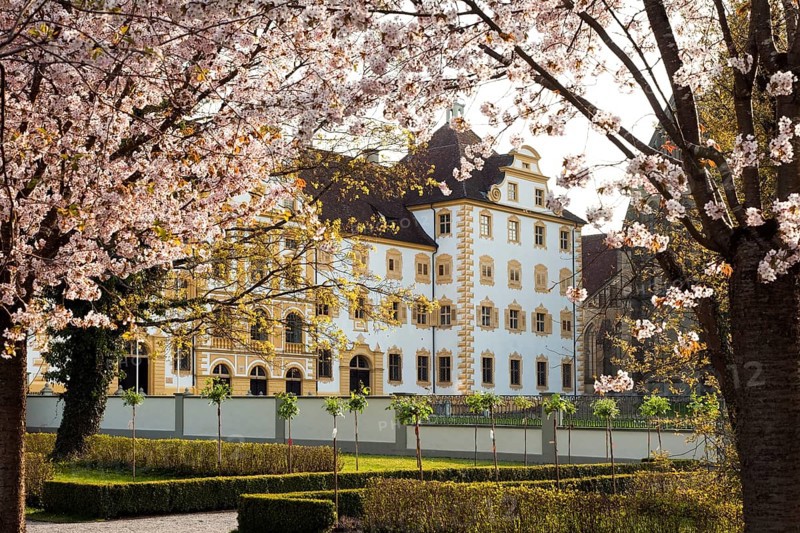 Spring in front of Salem Castle Germany