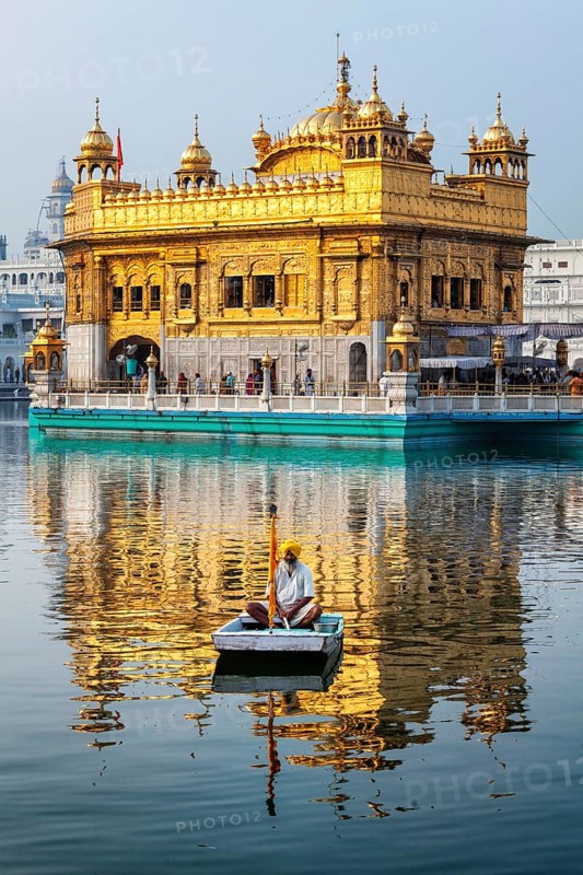 AMRITSAR, INDIA, AUGUST 26, 2011: Golden Temple Sri Harmandir Sahib Gurdwara in Amritsar, Punjab, India. Golden Temple is the main temple and holiest Gurdwara of Sikhism religion