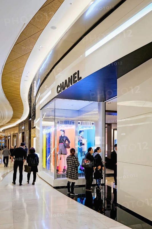 SEOUL, SOUTH KOREA, April 1, 2016 : Chanel shop in recently opened Lotte Avenuel Koreaâ??s largest department store dedicated to top-shelf luxury goods
