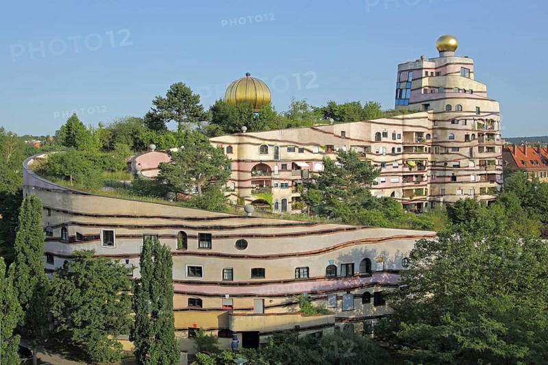 Hundertwasser House Waldspirale in Darmstadt, Bergstrasse, Hesse, Germany, Europe