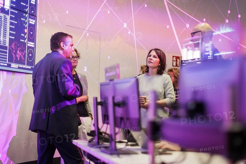 Annalena Bärbock (Bündnis 90 Die Grünen), Federal Minister for Foreign Affairs, taken during a visit to the Deutsche Telekom Cyber Defence Centre in Bonn, 18.07.2023., Bonn, Germany, Europe