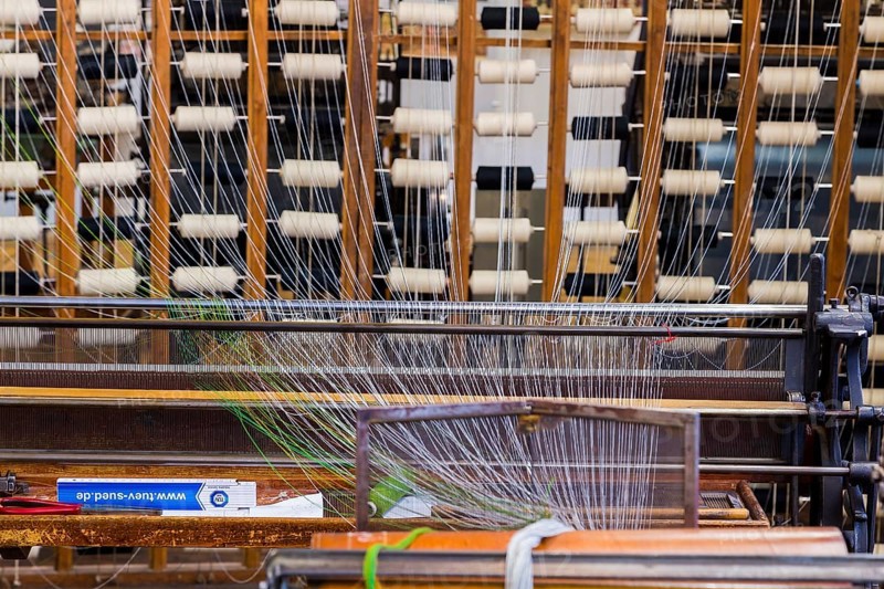 DEU Saxony Hohenstein-Ernstthal (© Sylvio Dittrich +49 1772156417) Textile and Racing Museum Hohenstein-Ernstthal, knitting machine The museum shows the history of racing and the development of the textile industry in Hohenstein-Ernstthal in permanent exhibitions
