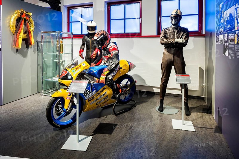 DEU Saxony Hohenstein-Ernstthal (© Sylvio Dittrich +49 1772156417) Textile and Racing Museum Hohenstein-Ernstthal, racing exhibition on the Sachsenring. The museum shows the history of racing and the development of the textile industry in Hohenstein-Ernstthal in permanent exhibitions