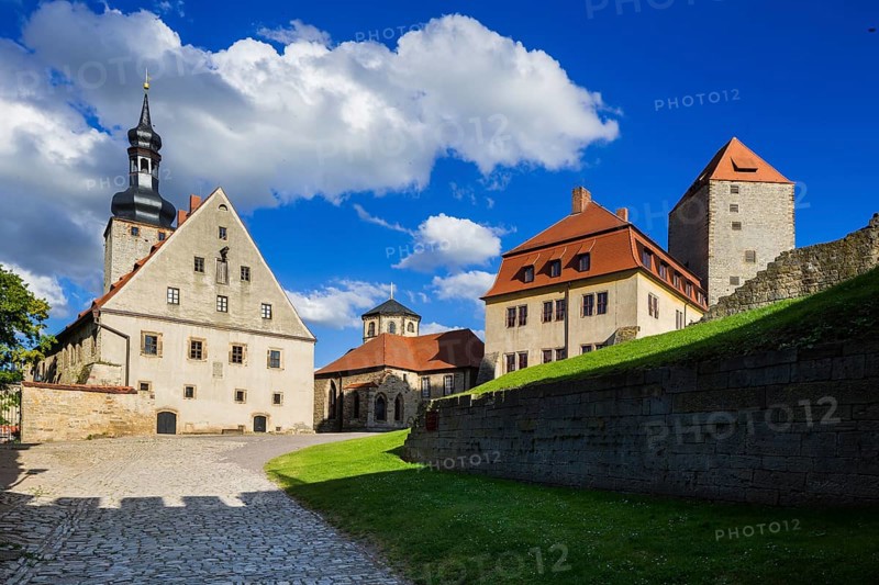 Querfurt Castle is located in the town of Querfurt in Saalekreis, Saxony-Anhalt. The hilltop castle is one of the largest medieval castles in Germany