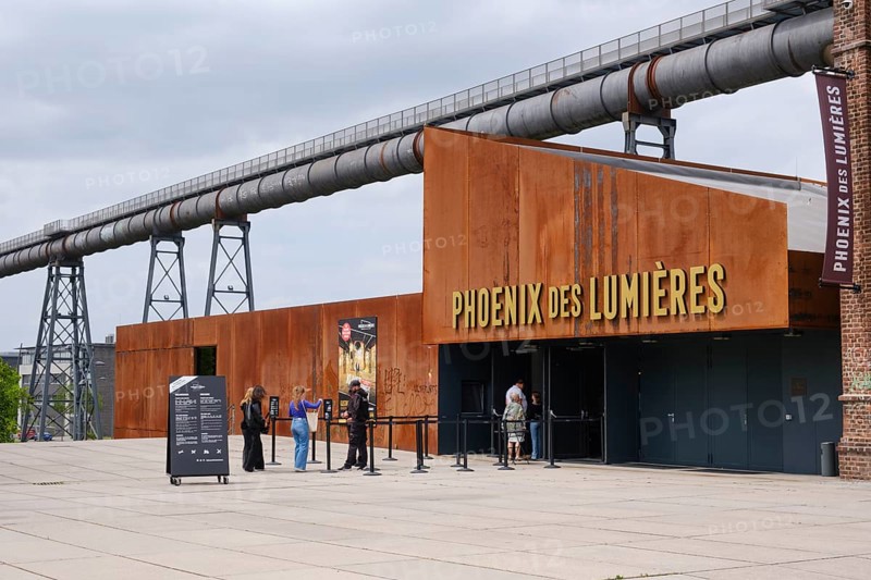 Phoenix des Lumières, art exhibition in the former industrial hall, Phoenix-West, Hörde, Dortmund, North Rhine-Westphalia, Germany, Europe
