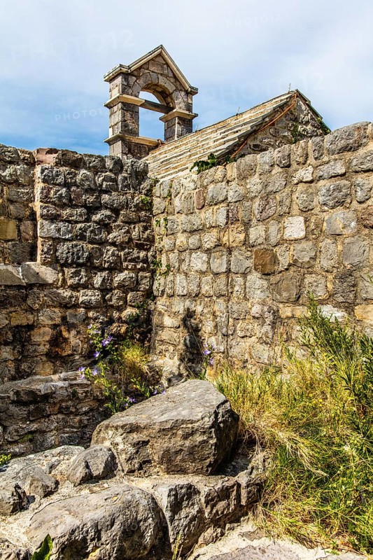 Kapela Sv. Marka, ruined town of Stari Bar, originally from the 11th century, is one of the most culturally and historically valuable sites in Montenegro, Stari Bar, Montenegro, Europe