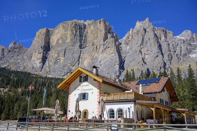 Restaurant Pian Schiavaneis, Canazei, Trento, Italy, Europe