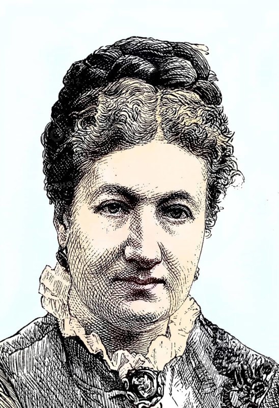 Marie Calm, pseudonym Marie Ruhland, 1832, 1887, a German writer, educator and woman's rights activist, c. 1885, Historical, digitally restored reproduction from a 19th century original, a German writer, educator and woman's rights activist, c. 1885, Historical, digitally restored reproduction from a 19th century original