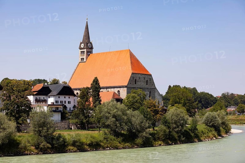 Collegiate Church, Laufen an der Salzach, Rupertiwinkel, Upper Bavaria, Bavaria, Germany, Europe