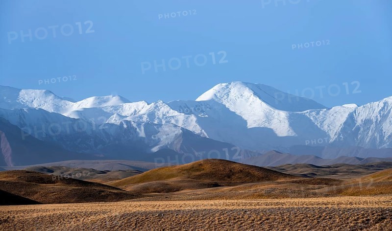 Snow-capped mountains, Pamir Mountains, high mountains, Transalai Range, Alay District, Kyrgyzstan, Asia