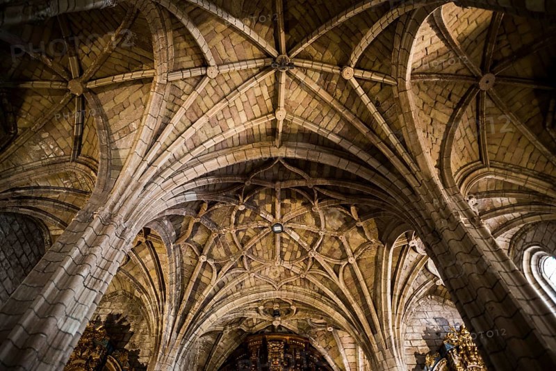 Interior view, church, La Puerta de las Gentes, San Vicente de la Barquera, Cantabria, Spain, Europe