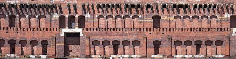 Detail of the Congress Hall in the inner courtyard, unfinished National Socialist monumental building on the Nazi Party Rally Grounds, Nuremberg, Middle Franconia, Bavaria, Germany, Europe