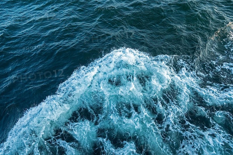 Bow wave of a ship, Baltic Sea, Mecklenburg-Western Pomerania, Germany, Europe