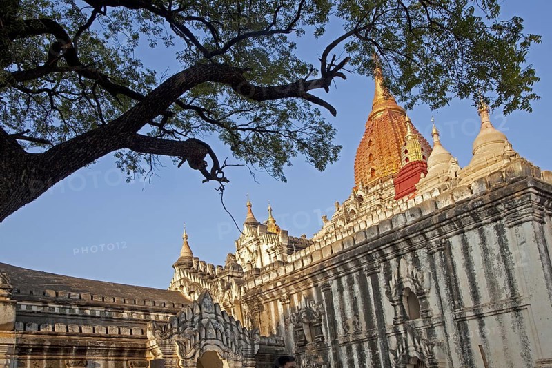 The Ananda Temple, one of four surviving Buddhist temples in Bagan, Mandalay Region, Myanmar, Burma, Asia