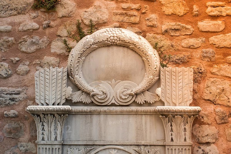 Ottoman marble carving art in detail