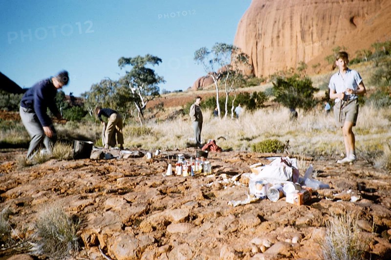 Expedition of the Melbourne Grammar School, Northern Territory, Australia, 1956 Boys at the Olgas, Kata Tjuta, Oceania