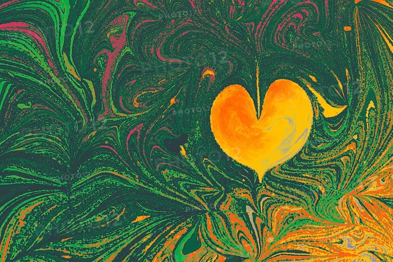 Abstract marbling pattern for fabric, design. Heart, love, romantic concept