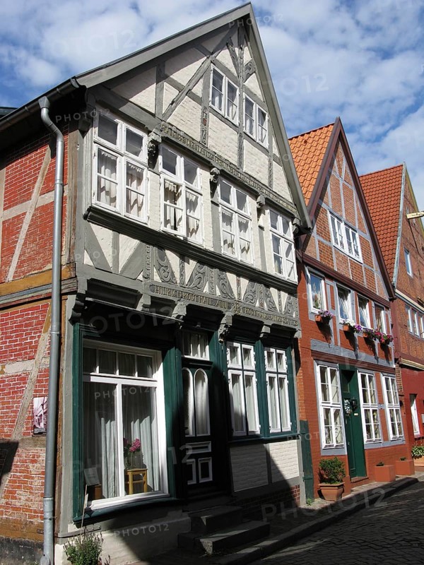 Half-timbered houses in Lauenburg's old town