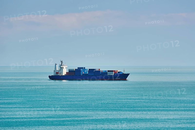 Big Container Ship in the Black Sea Varna, Bulgaria, Europe