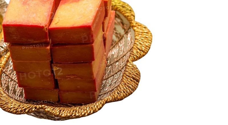 Various isolated homemade bar soaps. Handmade colorful soap, spa bath products for body spa skin care. Hygiene toiletries