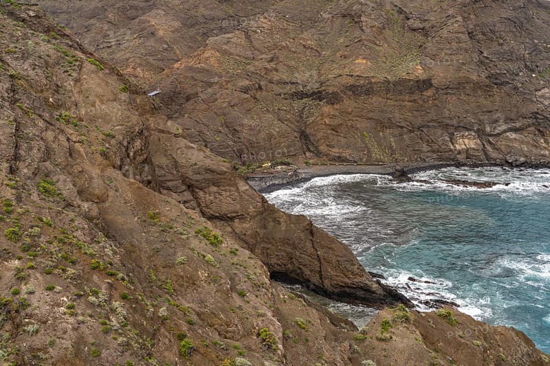 The beach Playa de la Caleta near Hermigua, La Gomera, Canary Islands, Spain, Europe