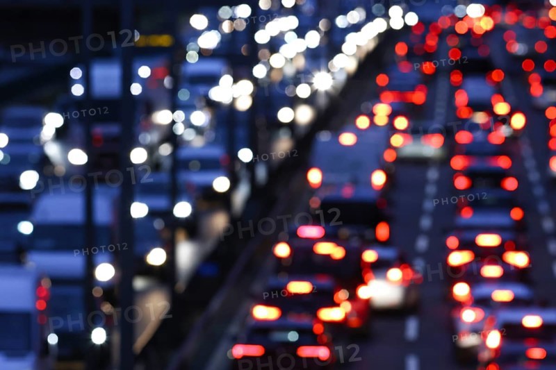 A100 motorway with heavy traffic, Berlin, 18.11.2024 Berlin, Berlin, Germany, Europe
