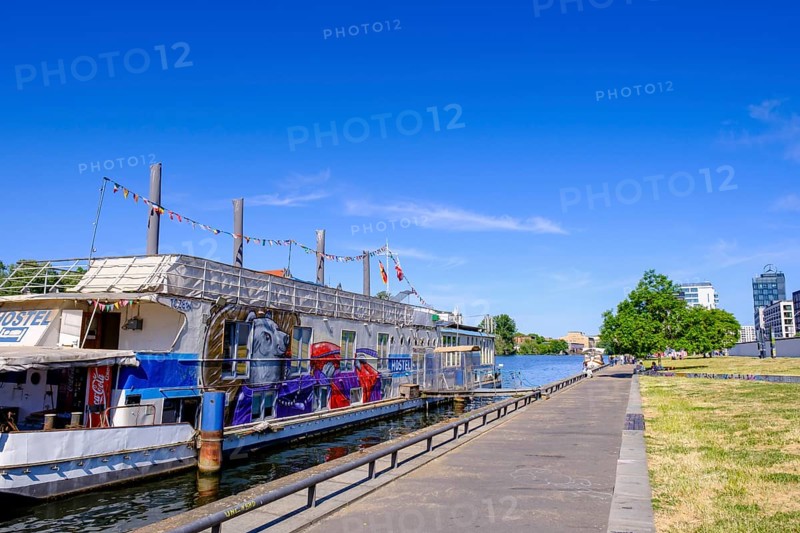Eastern Comfort hostelboat, hotel ship on the Spree, Berlin, Germany, Europe