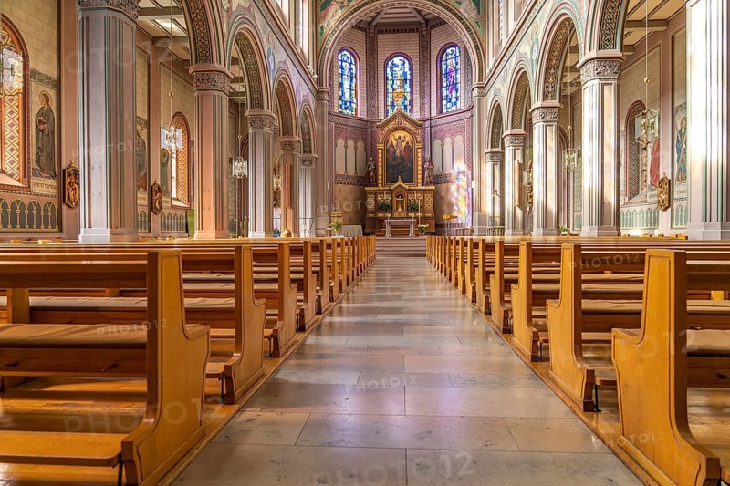 Interior of the Church of St Peter and Paul in Lahr/Black Forest, Baden-Württemberg, Germany, Europe
