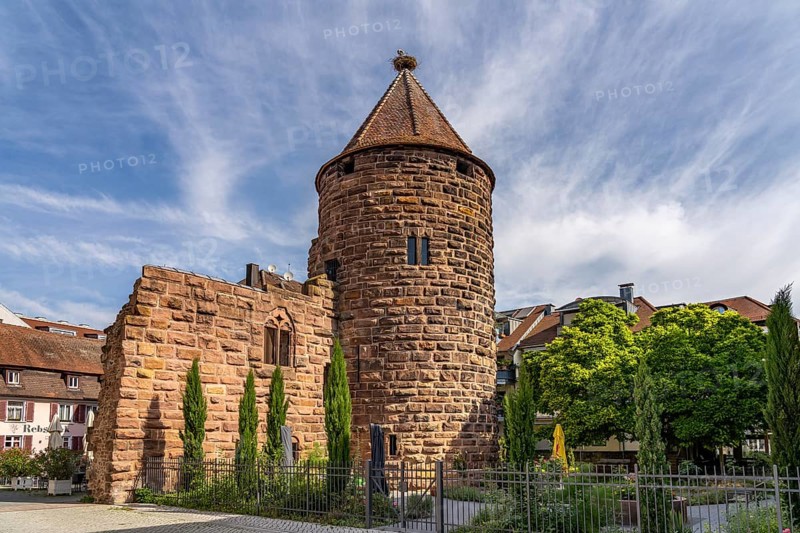 The stork tower in Lahr/Black Forest, Baden-Württemberg, Germany, Europe