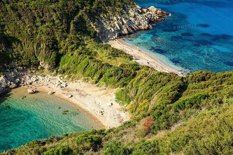 Beaches Porto Timoni, Corfu Island, Ionian Island, Greece, Europe