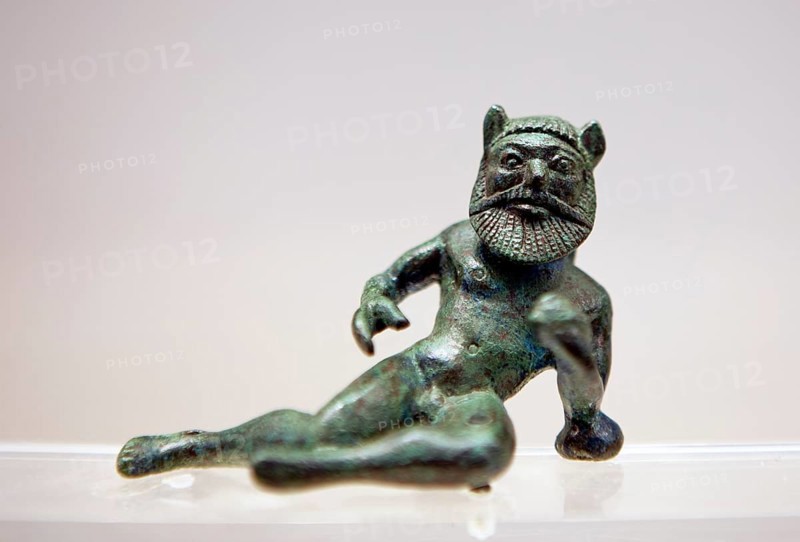 Bronze statuette in the museum of the archaeological site of Olympia, UNESCO World Heritage Site, Élis, Peloponnese, Greece, Europe