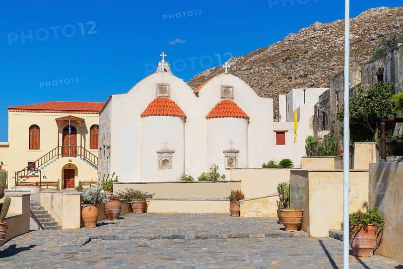 Moni Preveli monastery, Plakias, Rethymno, Crete, Greek Islands, Greece, Europe