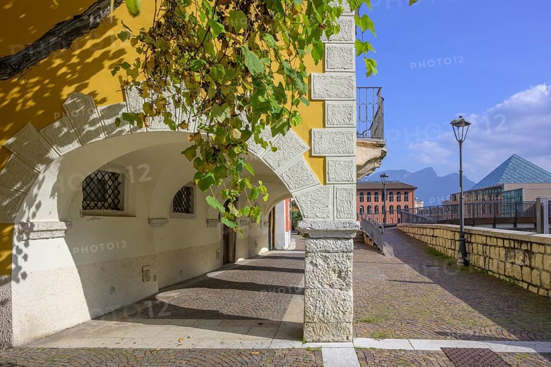 Pergola on the Brenta River, Borgo Valsugana, Borgo, Trentino, Italy, Europe