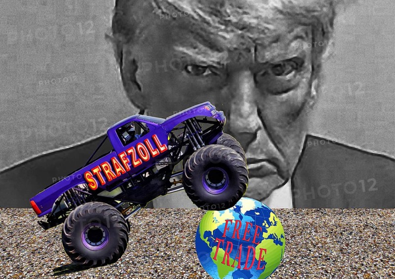 Symbolic image, free trade, USA, Donald Trump, impending tariff, punitive tariff, multilateral negotiation, EU European Union, China, economic areas, capitalism, communism, treaties, conventions, nation states, agreements, international law, opponents, protectionism, liberalism, libertarian attitude, Asia