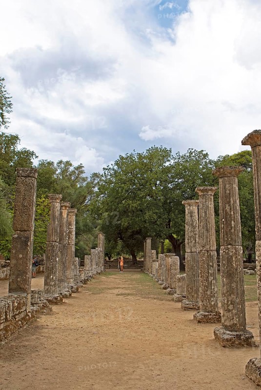 Ancient ruins of the archaeological site of Olympia, UNESCO World Heritage Site, Élis, Peloponnese, Greece, Europe
